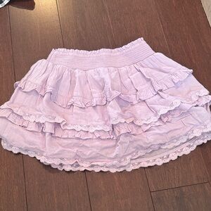Love Shack Fancy Girls Lavender Ruffle Skirt